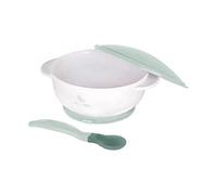 Kikkaboo Baby Bowl 250 ml avec cuillère, capteur de chaleur, couvercle, coloris:verdoyant