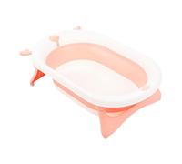 KikkaBoo Baignoire pour bébé, design pliable et compact, portable et confortable, antidérapant, bouchon de drainage, facile à nettoyer, 0+ mois, rose
