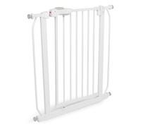 KikkaBoo Barrière de sécurité pour Enfants pour Portes et escaliers All Safe, clôture de sécurité Enfant, Fermeture Automatique, Extensible 125 cm, Garde-Corps escalier, Facile à Installer, Blanc