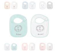 Kikkaboo Bavoir bébé en éponge set de 2 pcs, bavoir, bouton pression, 100% coton, coloris:turquoise
