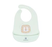 Kikkaboo, bavoir bébé Savanna anti-miettes, silicone, dès 4 mois, coloris:vert clair