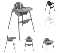 Kikkaboo Chaise haute 2 en 1 Jammy Chaise d'enfant Repose-pieds Creux de gobelet, coloris:gris