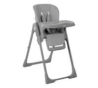 Kikkaboo Chaise haute Comfy réglable en hauteur, sangle, double plateau, pliable, coloris:gris