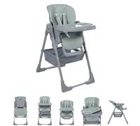 Kikkaboo Chaise haute Comfy réglable en hauteur, sangle, double plateau, pliable, coloris:turquoise
