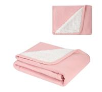 Kikkaboo Couverture de bébé tricotée Dream big 100 x 75 cm, doudou, 100% coton, coloris:rose