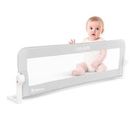 KikkaBoo I AM Safe Barrière de lit pour Enfant 150 cm Protection Contre Les Chutes Montage Facile Barre Pliante Gris