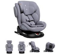 Kikkaboo i-Felix i-Size Siège enfant (40-150 cm) Isofix rotation à 360 degrés, couleur : gris clair