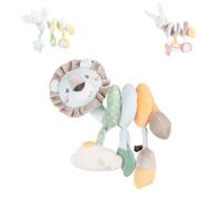 Kikkaboo Jouet en tissu Spirale d'activité, forme animale, anneau de dentition, coloris:beige