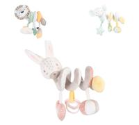 Kikkaboo Jouet en tissu Spirale d'activité, forme animale, anneau de dentition, coloris:rose