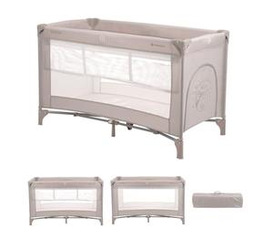 Kikkaboo, lit de voyage parc enfants So Gifted matelas à 2 niveaux sac transport, coloris:brunir