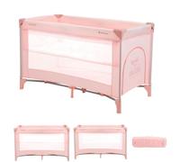 Kikkaboo, lit de voyage parc enfants So Gifted matelas à 2 niveaux sac transport, coloris:rose