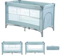 Kikkaboo Lit de voyage, parc So Gifted 2 niveaux matelas, couffin, ouverture vert clair