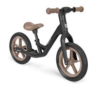 KikkaBoo Magnus Draisienne pour Enfants 3-6 Ans, Cadre Léger en Fibre de Verre, Selle Réglable, Poignées Antidérapantes, Roues PU Résistantes, Noir