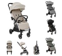 Kikkaboo Poussette, Buggy Eden jusqu'à 22 kg Suspension Protection pluie pliable [Beige]