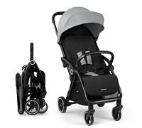 KikkaBoo Poussette CIELA, Canne Bébé jusqu’à 22 kg, Pliage Automatique, Dossier Inclinable, Ultra Légère, Compacte, Format Cabine, Gris