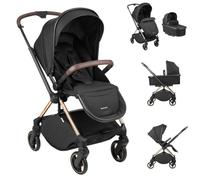 Kikkaboo, poussette Lanah 2 en 1 nacelle, dossier réglable, jusqu'à 22 kg, coloris:Noir