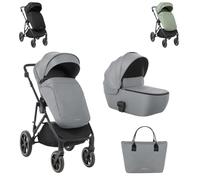 Kikkaboo poussette Thea 2 en 1 roues EVA poignée poussée réglable baignoire bébé, coloris:gris