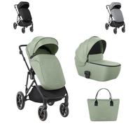 Kikkaboo poussette Thea 2 en 1 roues EVA poignée poussée réglable baignoire bébé, coloris:verdoyant