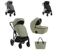 Kikkaboo Thea 2024 2 In 1 Baby Stroller With Carrycot Vert Enfants