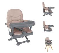 Kikkaboo, rehausseur chaise enfant Pappo Booster table pliable ceinture sécurité, coloris:rose
