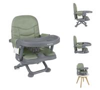 Kikkaboo, rehausseur chaise enfant Pappo Booster table pliable ceinture sécurité, coloris:vert