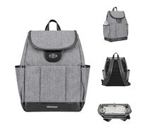 Kikkaboo Sac à langer Morice Sac à dos Boutons magnétiques, fermeture rotative, coloris:gris
