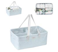 Kikkaboo sac à langer, panier, organiseur de couches pliable séparateur amovible, coloris:bleu clair