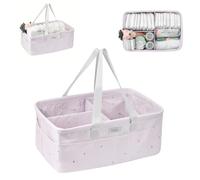 Kikkaboo sac à langer, panier, organiseur de couches pliable séparateur amovible, coloris:rose
