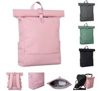 Kikkaboo Sac langer Jayden Sac à dos longueur poignée réglable fermeture éclair, coloris:rose