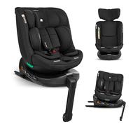 KikkaBoo Siège Auto Bébé 0 à 36 kg i-SECURE, i-Size ISOFIX, Pivotant 360°, Groupe 0/1/2/3, 40-150 cm, 0-12 Ans, Appuie-tête 12 Positions, Noir