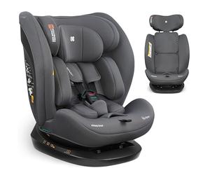 KikkaBoo Siege Auto Bebe 0 À 36kg i-EXPLORE 2, i-Size, 40-150 Cm, Groupe 0/1/2/3, Dos Et Face À La Route, Inclinable, Appui-Tête 14 Positions, Harnais 5 Points, Gris