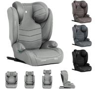 Kikkaboo siège enfant i-Stand i-Size (100-150 cm) groupe 2/3, réglable, Isofix, coloris:gris clair