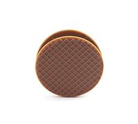 KIKKERLAND BC19 Stroopwafel Set de 4 Pinces Plastique Marron 3,3 x 3,3 x 3,3 cm