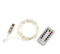 Kikkerland Guirlande lumineuse Copper String LED multicolore pilotable
