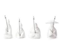 Kikkerland CU127 Lot de 4 Supports pour sachets de thé Motif pêcheur Blanc G