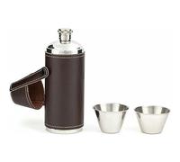 Kikkerland Flasque INOX et Cuir