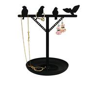 Kikkerland KKJK07 Porte-Bijoux Forme d'Oiseau, Noir