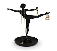 Kikkerland Porte-bijoux KKJK08, forme de ballerine, noir