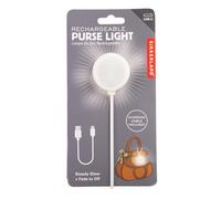 Kikkerland Lampe rechargeable pour sac à main ? Accessoires de petit sac à main pour une portabilité et une accessibilité faciles avec une lueur constante et une décoloration ? Câble de charge inclus