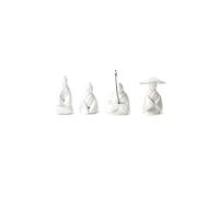 Kikkerland Porte-sachets de thé en silicone CU127 – Lot de 4 blanc