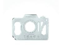 Kikkerland Outil multi mince en forme d'appareil photo Acier inoxydable 13 fonctions EDC