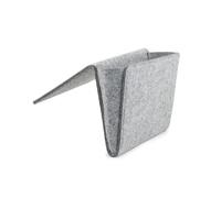 Kikkerland Pochette de chevet Cotta Petit modèle en laine gris – 22 x 28,2 x 4 cm