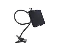 Kikkerland Support de tablette US85 – Bras flexible, pince métal, adaptable 13–20 cm, noir