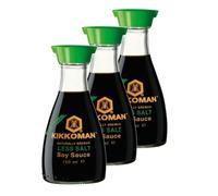 Kikkoman - Lot 3x Sauce soja allégée en sel - Flacon 150ml