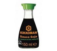 KIKKOMAN - Sauce Soja Allégée en Sel, Saveur Authentique et Légère pour Sublimer vos Plats (Carafe 150mL) - Lot de 3 - vendu par Lot