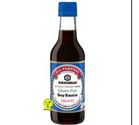 [3x 250ml] KIKKOMAN Sauce soja / sauce soja sans gluten Tamari SANS SUPPLÉMENT DE BLÉ + une petite poupée porte-bonheur - poupée en bois