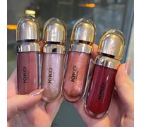 KIKO 3D Liquid Lip Glaze Transparent Lip Gloss Mirror Lipstick Nourishing Glossy Full Lips Not Fading Milk Tea Bean Paste Makeup