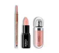 KIKO Milano 3D Hydra Lipgloss 20 | Softening lip gloss for a 3D look, Smart Fusion Lipstick 401, Rich And Nourishing Lipstick, Everlasting Colour Precision Lip Liner 10 | Automatic Lip Pencil