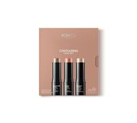 KIKO Milano Contouring Face Set - Teinte 01 | Kit 3 Sticks | Contour, Enlumineur et Blush | Estompable | Teinte Froide