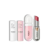 KIKO Milano Lip Balm | Deeply nourishing + Lip Scrub | Gentle lip scrub, 4.2 g +Lip Volume Tutu Rose +Coloured Balm 06 | Coloured, Moisturizing Lip Balm With A Pleasant Fruity Aroma
